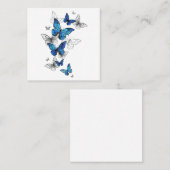 Carte De Réduction Papillons volants bleus Morpho (Devant / Derrière)