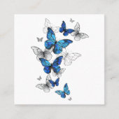 Carte De Réduction Papillons volants bleus Morpho (Devant)