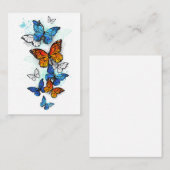 Carte De Réduction Papillons volants Morpho et Monarch (Devant / Derrière)