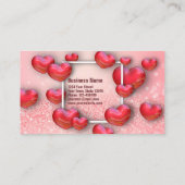 Carte De Réduction Parties scintillant des Red Hearts Heureuse Sainte (Dos)