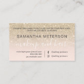 Carte De Réduction Parties scintillant d'or clair moderne blush ombre (Dos)