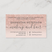 Carte De Réduction Parties scintillant d'or rose moderne blush ombre  (Dos)