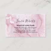 Carte De Réduction Parties scintillant liquide Splash Marbre rose (Dos)