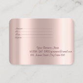 Carte De Réduction Parties scintillant Lotus, Confetti, Or Rose (Dos)