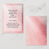 Carte de réduction Parties scintillant moderne (Devant / Derrière)