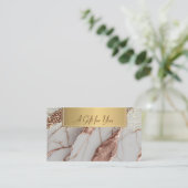 Carte De Réduction Parties scintillant tendance en cuivre marbre (Debout devant)