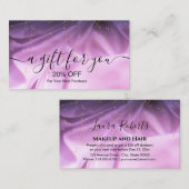 Carte De Réduction Parties scintillant tendance rose et violet (Devant / Derrière)