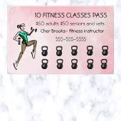 Carte De Réduction Pass 10 classes de remise en forme modifiable