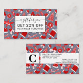 Carte De Réduction Patters de Christmas (Devant / Derrière)