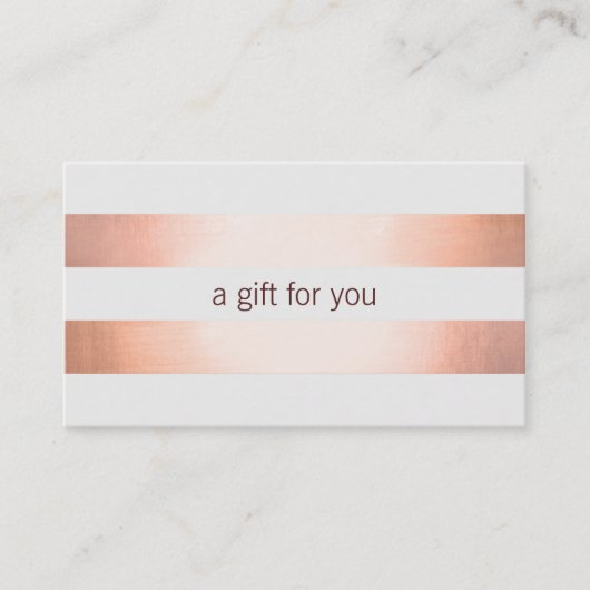 Carte De Réduction Peinture rose en cuivre look beauté GiftCard (Devant)