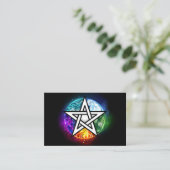 Carte De Réduction pentagramme wiccan (Debout devant)