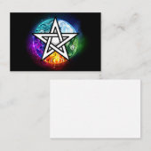 Carte De Réduction pentagramme wiccan (Devant / Derrière)