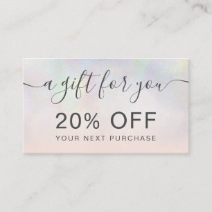 Carte De Réduction Perle moderne nacre blush ombre professionnel