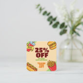 Carte De Réduction Personnaliser le logo de l'entreprise | Thème Hotd (Debout devant)