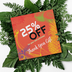 Carte De Réduction Personnaliser l'entreprise   Société de fruits tro