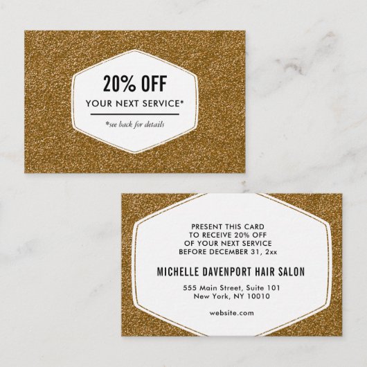 Carte De Réduction Petite entreprise promotionnelle (Devant / Derrière)