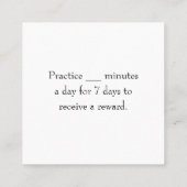 Carte De Réduction Piano Keys Kids Weekly Music Practice Reward Card (Dos)