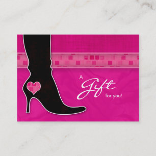 Carte De Réduction Pin de botte de coeur de Saint-Valentin de spa de