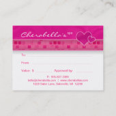 Carte De Réduction Pin de botte de coeur de Saint-Valentin de spa de (Dos)