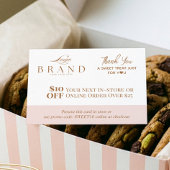 Carte De Réduction Pink Baker Thank You Promo Code Pastry Bakery Logo