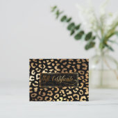 Carte De Réduction PixDezines Faux Gold Leopard/Gift Certificate (Debout devant)