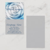 Carte De Réduction plombier bleu d'ondulation d'aqua abstrait moderne (Devant / Derrière)
