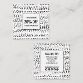 Carte De Réduction Poings minimes, fabriqués à la main, points noirs  (Devant / Derrière)