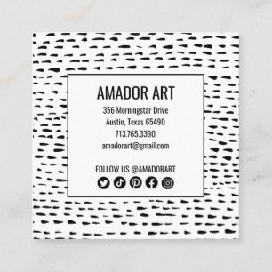 Carte De Réduction Poings minimes, fabriqués à la main, points noirs 