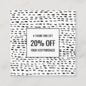 Carte De Réduction Poings minimes, fabriqués à la main, points noirs  (Devant)