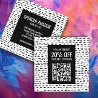 Pointes de couleur noir et blanc QR CODE