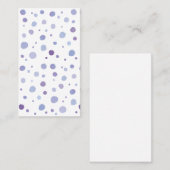 Carte De Réduction pois peints à la main (Devant / Derrière)