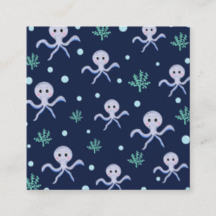 Carte De Réduction Poulpe sous le motif enfants de la mer