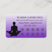 Carte de réduction pour 10 cours de Yoga modifiabl (Devant)