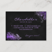 Carte De Réduction Pourpre floral de spa de chèque-cadeau de 232 (Dos)