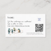 Carte De Réduction Premier client Oiseaux artisanaux Aquarelle (Dos)