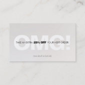 Carte De Réduction Prime de fidélité du client (Devant)