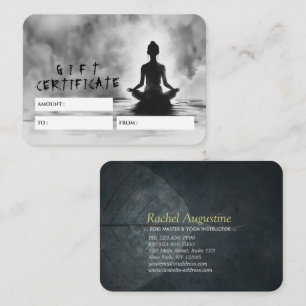 Carte De Réduction Professeur de méditation de yoga peinture à l'encr