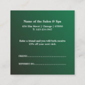 Carte De Réduction Professional Salon & Spa Referral Card | Editable  (Dos)