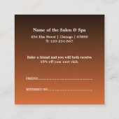Carte De Réduction Professional Salon & Spa Referral Card | Editable  (Dos)