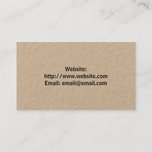 Carte de réduction professionnelle (Dos)