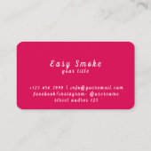 Carte de réduction professionnelle Vape Shop (Dos)