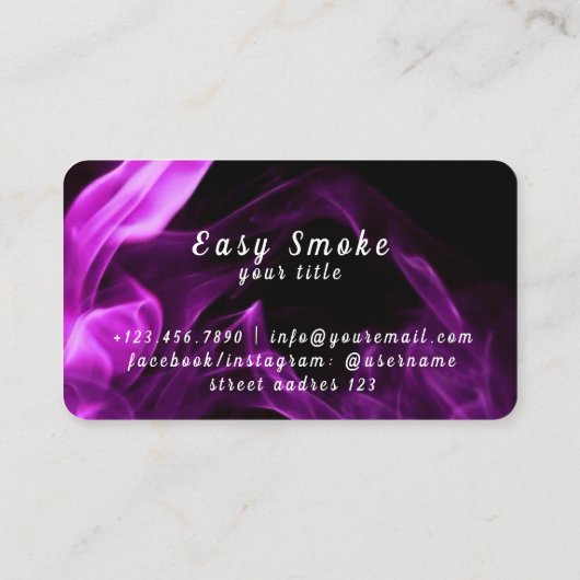 Carte de réduction professionnelle Vape Shop (Dos)
