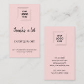 Carte De Réduction Programme de fidélité Rose pour récompenser la cli (Devant / Derrière)