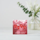 Carte De Réduction Promotion des Coeurs rouges de la Saint-Valentin (Debout devant)