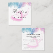 Carte De Réduction Purple Glitter Luxury Drip Salon (Devant / Derrière)