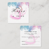 Carte De Réduction Purple Glitter Luxury Drip Salon (Devant / Derrière)