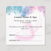 Carte De Réduction Purple Glitter Luxury Drip Salon (Dos)