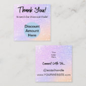 Carte de réduction Rainbow Parties scintillant Scr (Devant / Derrière)