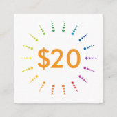 Carte De Réduction rainbowBurst de certificat-prime (Devant)