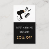 Carte De Réduction Référez Ami Rabais Coiffeur salon de beauté (Devant)